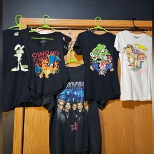 5 pack 90's women's shirt bundle